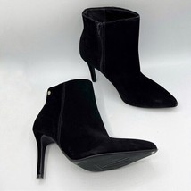 Vizzano Black Suede/Velvet Ankle Bootie Size 8 Pointed Toe, Stiletto Heel - $24.63