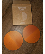 Nespresso Barista Collection Aluminum Coasters 2 pc Set Frederick Peri O... - $15.88