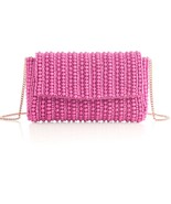 Danny Crossbody Clutch with Gold Chain Pink - $826.92 MXN