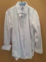 English Laundry Mens Size 15 1/2 32/33 Long Sleeve Button Up Flip Cuff Shirt - £11.25 GBP