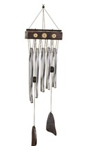 Japanese Wind Chimes Zen Style Metal and Wood 28" High Garden Porch Windchime image 1