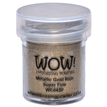 WOW! Embossing Powder Super Fine 15ml-Gold Rich - £12.00 GBP