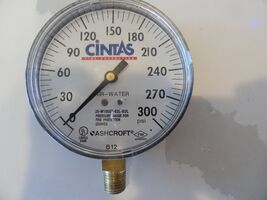 CINTAS FIRE PROTECTION AIR/WATER 35-W1005P-02L-XUL PRESSURE GUAGE 300 PSI - €15,09 EUR