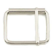 10 Pcs 2&quot; 50mm Single Prong Fix Rectangular Roller Belt Buckles Nickel - £8.21 GBP