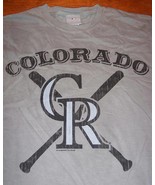 VINTAGE STYLE COLORADO ROCKIES MLB BASEBALL T-Shirt SMALL NEW - $26.89 CAD