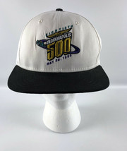 1996 Indianapolis 500 Snapback Baseball Hat Eightieth White Black DeJong Vintage - £14.79 GBP