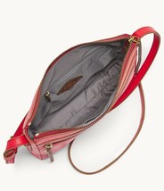 Fossil Felicity Crossbody Brick Red Leather Handbag Brass SHB2000646 $148 Ret Y - £60.36 GBP