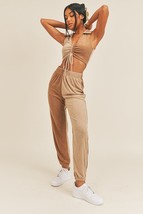 Women&#39;s Camel Two-Tone Top &amp; Pants Set (M) - $73.26