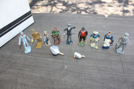 9 Lincoln Logs Metal Figures &amp; 2 Geese - £22.50 GBP