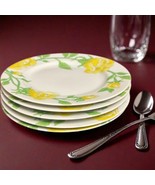 Fitz &amp; Floyd Yellow Rose 5-Salad Plates Ceramic Dessert Appetizer Dinner... - £38.15 GBP