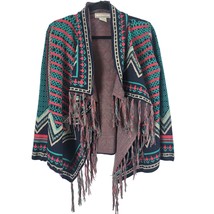 Flying Tomato Cardigan Sweater S Womens Long Sleeve Open Front Blue Multicolor - £16.53 GBP