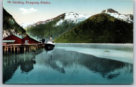 Boat at Dock Mount Harding Skagway Alaska AK UNP Unused DB Postcard E14 - £4.70 GBP