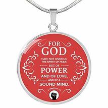 Express Your Love Gifts No Fear Christian Gift Circle Necklace Stainless Steel o - £43.32 GBP
