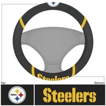 NFL Pittsburgh Steelers Embroidered Mesh Steering Wheel Cover by FanMats - £18.29 GBP