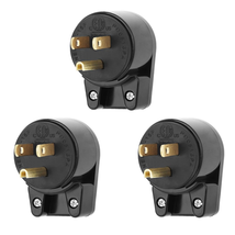 (3Xpack) Right Angle Nema 5-15P Rewirable Plug, 15A 125V Household DIY A... - £18.87 GBP