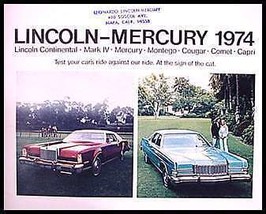 1974 Lincoln Mercury Dlx. Brochure- Cougar, Mark IV XR7 - £9.09 GBP