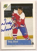 dody wood Autographed Hockey Card Signed Sharks - £7.56 GBP