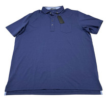 Greyson Apache II Polo Mens 3XL Maltese Blue Short Sleeve Cotton Modal Golf - $42.69