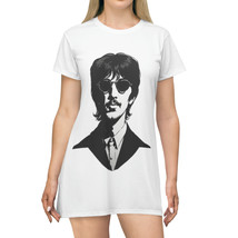 Ringo Ringo Starr Black and White Beatles AOP Polyester T-Shirt Dress for Men - £34.50 GBP+
