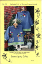 Serendipity Gift Misses Pocket Full of Posies Applique Sweatshirt Sewing Pattern - £7.38 GBP