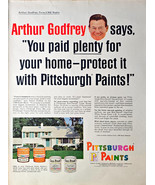 Pittsburgh Paints Arthur Godfrey Protect It 1965 Vintage Print Ad - £7.32 GBP