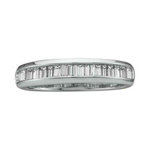 14kt White Gold Womens Baguette Diamond Wedding Band 1/2 Cttw - £484.37 GBP