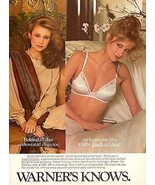 1981 Warner&#39;s Lingerie Bra Sexy Model Woman Vintage Print Ad 1980s - £4.72 GBP