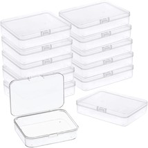 12 Pcs Mini Plastic Storage Containers Box With Lid, 4.5X3.4 Inches Clear Rectan - $19.99