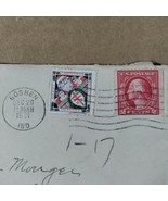 1921 Envelope George Washington 2 Cent Stamp Christmas Seal Merry Christmas - £7.00 GBP