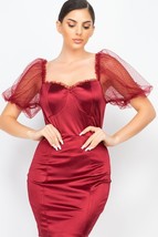 Women&#39;s Lace Sleeves Back Zipped Mini Dress - $13.80
