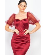 Women's Lace Sleeves Back Zipped Mini Dress - $13.80
