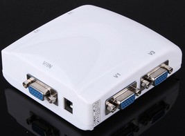 Video Display SPLITTER 1 port in 4 monitor out 1 to 4 VGA SVGA XGA LCD S... - $1,309.96 MXN