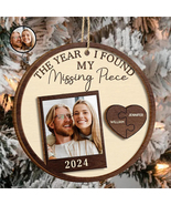 Custom Photo The Year I Found My Missing Piece Couples,2-Layered Wooden Ornament - $10.99 - $12.99