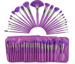 The Neon Purple 24 PCS Makeup Brush SET Beauty Creations - £18.01 GBP