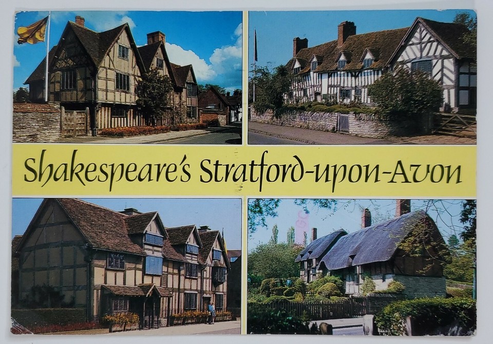 Postcard Shakespeare’s Stratford Upon Avon England Collage Points of Int... - $5.75