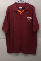 Euc Virginia Tech Vt Hokies Red Oak Sportswear Short Sleeve Collar Polo Shirt Xl - £12.45 GBP