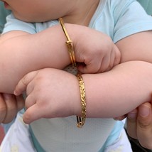 Ethlyn 2pcs/lot 0-3 Years Baby Jewelry Adjustable Durable Gold Color Bab... - $16.40