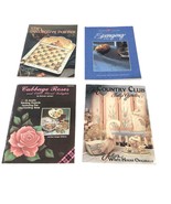 4 Vintage Craft Books Painting Patterns Tole Sponge Farmhouse Roses Rabbits - $23.41