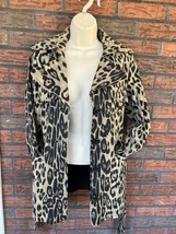 Vertigo Paris Leopard Trench Coat Small Long Sleeve Lined Jacket Button ... - £24.66 GBP