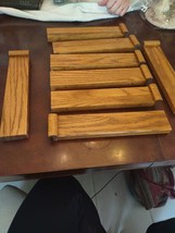 Set Of 8 Oak Wood 11&quot; Trim Pieces 1&quot; Thick-SHIPS N 24 HOURS - $79.08