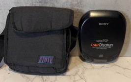 Sony Car Discman Super ESP Digital D-838K Black Portable CD Player Tested w/Case - $29.02