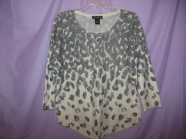 Ladies Design 365 Leopard Print Lightweight Sweater Large - £8.78 GBP