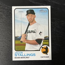 2022 Topps Heritage Baseball Jacob Stallings Base #184 Miami Marlins - £1.54 GBP