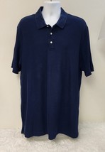 The Foundry Size 2XLT TALL Men&#39;s Navy Blue Short Sleeve Polo Shirt Pique - £12.14 GBP