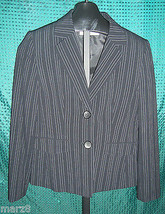 Tahari Arthur S Levine black Pin Striped Lined Blazer jacket Misses Size 8 - £19.75 GBP