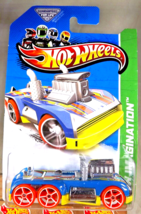 2013 Hot Wheels #58 HW Imagination-Future Fleet SEMI-PSYCHO Blue w/Orange Wheels - £8.25 GBP