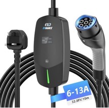 EV Charger Type 2 UK 3 Pin 32.8ft/10m [6/8/10/13A] Portable Electric Car... - £108.30 GBP