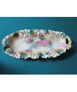 RS Tillowitz Germany Vanity Tray Roses Molded White Flowers 13&quot; [70J] - €119,49 EUR