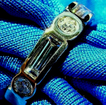 Earth mined Diamond Deco Wedding Band Vintage Style Bridal Marriage Ring 6.25 - $3,420.30 CAD