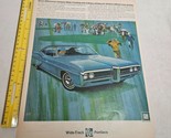 Wide-Track Pontiacs Vintage Print Ad Blue Catalina from 1968 magazine - $9.98